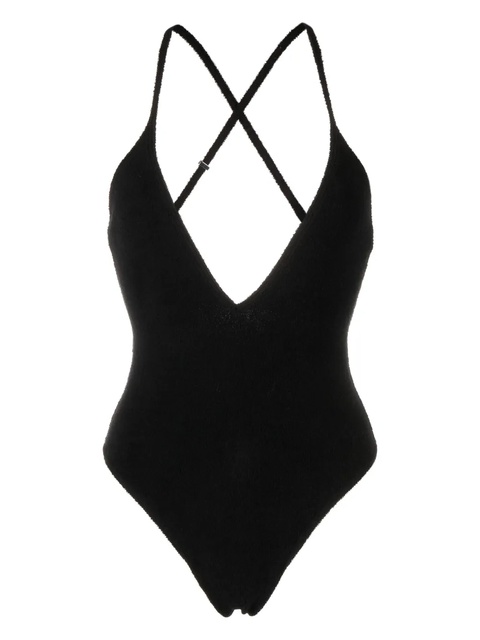 The Attico crossover-strap swimsuit - Black - zdjęcie produktu nr 1