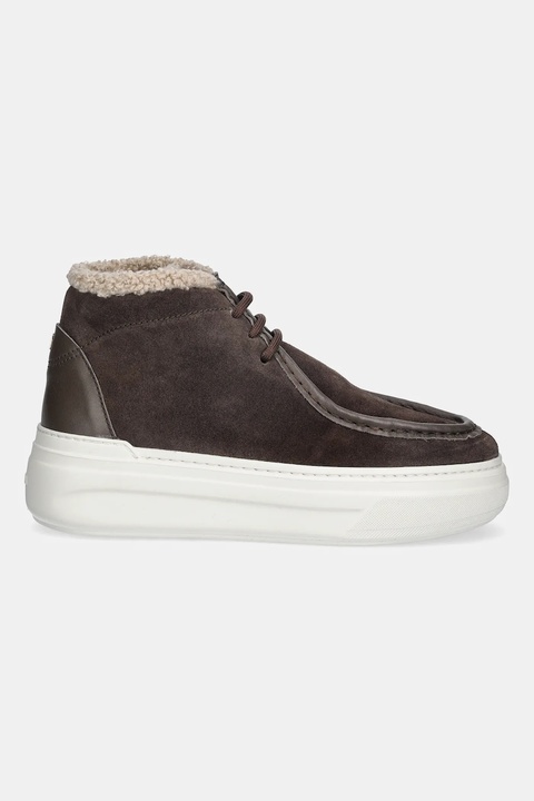 Furla śniegowce zamszowe Nuage Paraboot kolor brązowy YK32NUA BX4212 2566S - zdjęcie produktu nr 1