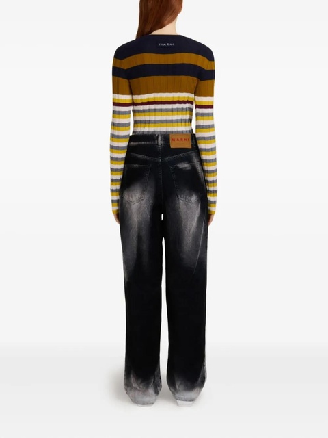 Marni faded wide-leg jeans - Black - zdjęcie produktu nr 2