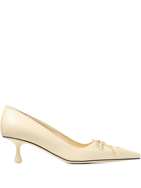 Jimmy Choo 50mm Scarlett lace-up pointed-toe pumps - Neutrals - zdjęcie produktu nr 1