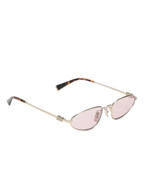 Miu Miu Eyewear oval-frame metal sunglasses - Pink - zdjęcie produktu nr 1