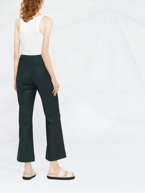 Nanushka Kyma cropped kick-flare trousers - Green - zdjęcie produktu nr 1