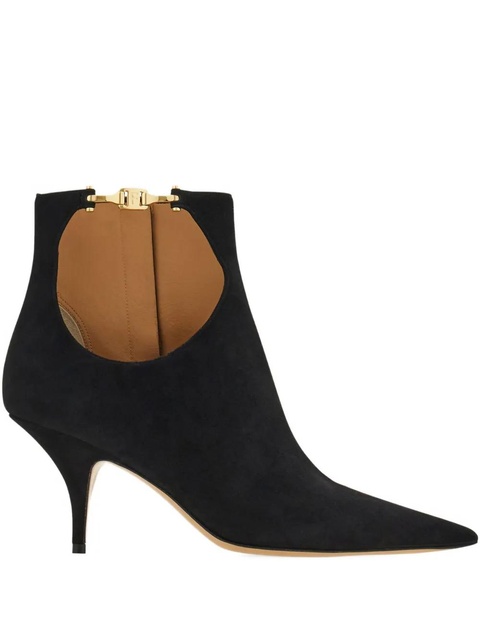 Ferragamo 70mm cut-out leather boots - Black - zdjęcie produktu nr 1