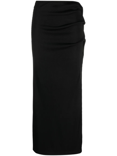 Christopher Esber twist-detail ribbed skirt - Black - zdjęcie produktu nr 1