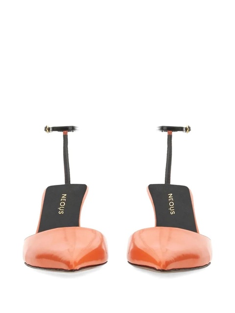 NEOUS leather heeled pumps - Orange - zdjęcie produktu nr 1