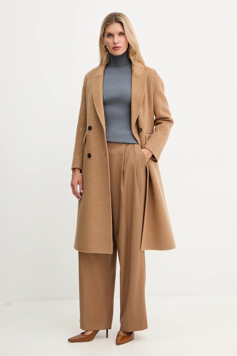 Simona Corsellini sweter damski kolor szary lekki z golfem A25CPMGP0401 - zdjęcie produktu nr 2