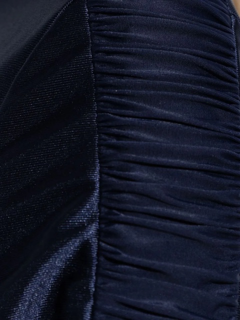 Balenciaga ruched-sleeve zip-front dress - Blue - zdjęcie produktu nr 1
