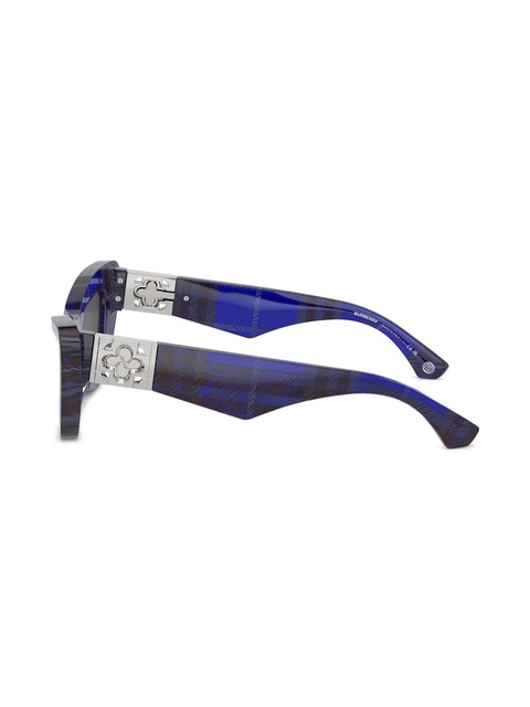 Burberry Eyewear check cat-eye sunglasses - Blue - zdjęcie produktu nr 2