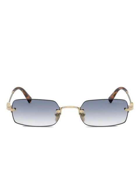 Miu Miu Eyewear rectangle-frame sunglasses - Gold - zdjęcie produktu nr 1