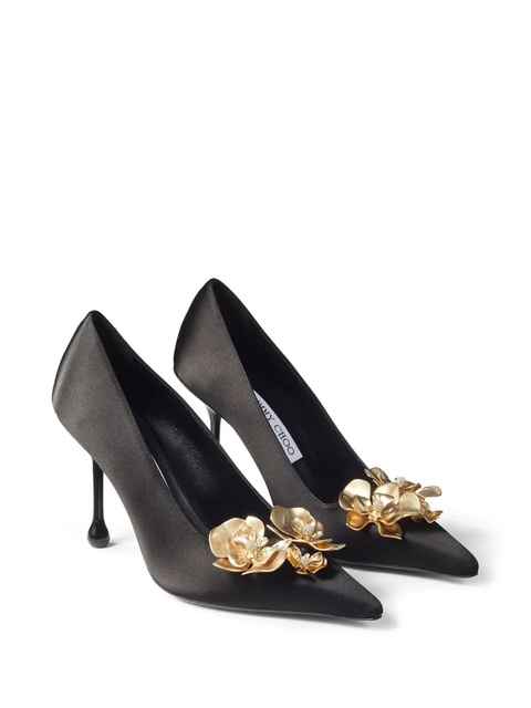 Jimmy Choo 95mm Ixia satin pumps - Black - zdjęcie produktu nr 1