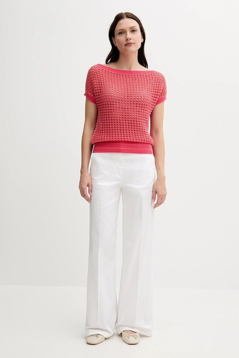 United Colors of Benetton sweter bawełniany damski kolor różowy lekki 1394E10DW - zdjęcie produktu nr 1
