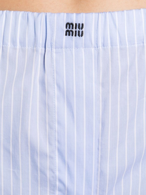 Miu Miu pinstriped straight-leg trousers - Blue - zdjęcie produktu nr 2