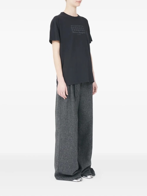 Maison Margiela logo cotton T-shirt - Black - zdjęcie produktu nr 2