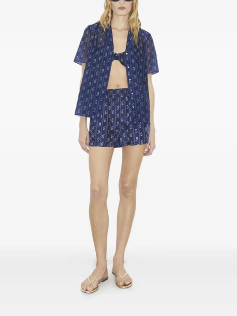 Tory Burch printed camp beach shorts - Blue - zdjęcie produktu nr 2
