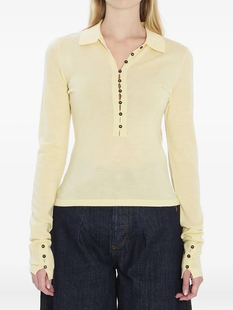 Jacquemus button-detail polo top - Yellow - zdjęcie produktu nr 1