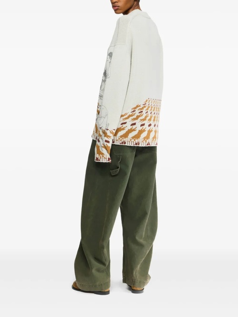 JW Anderson illustration-pattern jumper - Grey - zdjęcie produktu nr 1