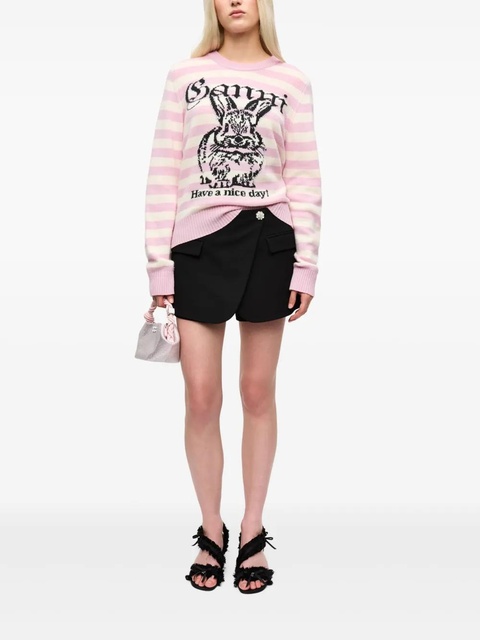 GANNI intarsia-knit jumper - Pink - zdjęcie produktu nr 2
