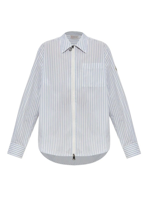 Moncler striped zip-up shirt - White - zdjęcie produktu nr 1
