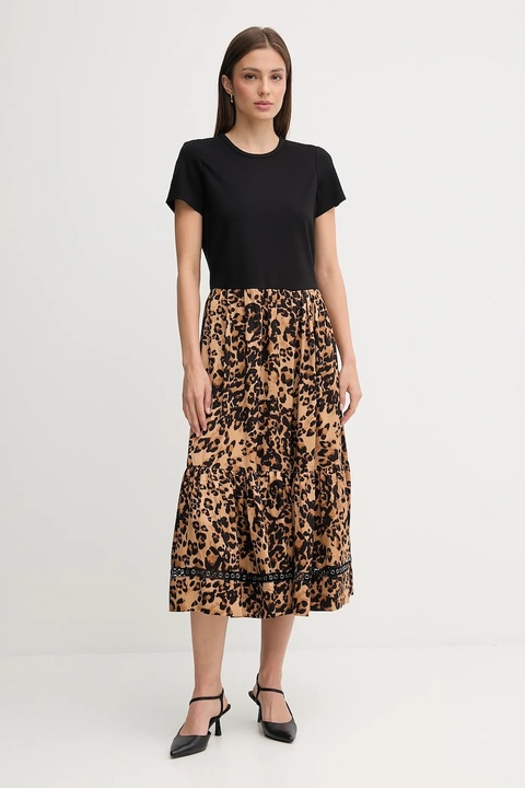 Dkny sukienka kolor czarny midi rozkloszowana P5EB7BBZ - zdjęcie produktu nr 2