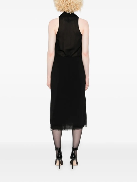 TOTEME draped fringed skirt - Black - zdjęcie produktu nr 2