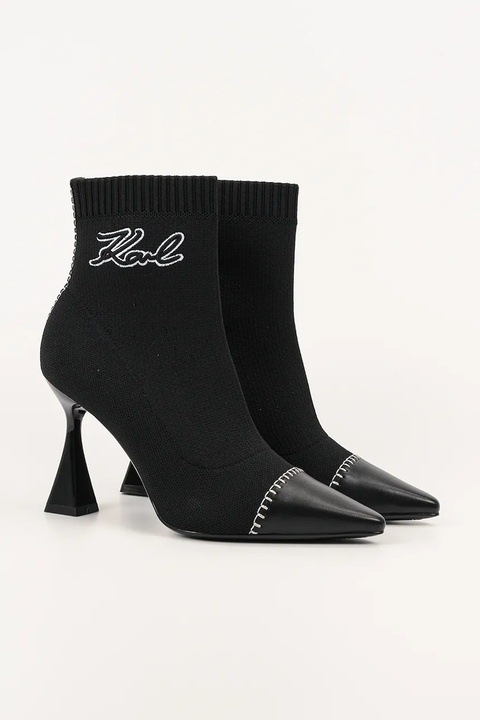 Karl Lagerfeld botki DEBUT II damskie kolor czarny na słupku KL32062 - zdjęcie produktu nr 1