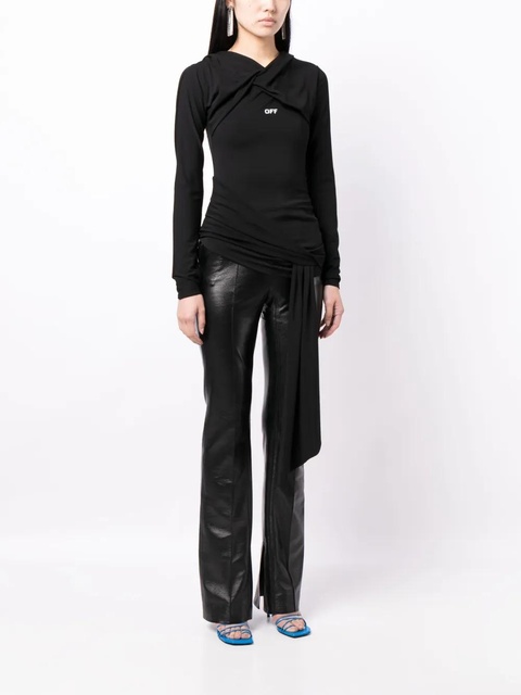 Off-White Fluid Jer Twist hooded top - Black - zdjęcie produktu nr 2