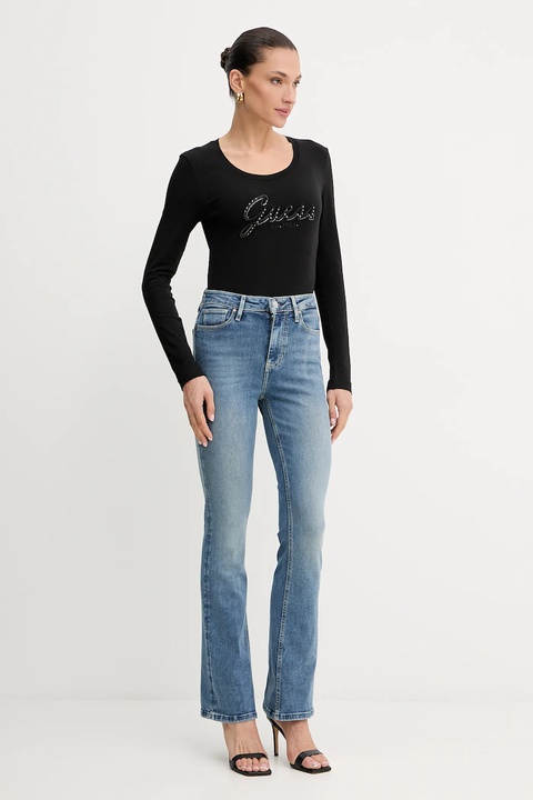 Guess longsleeve kolor czarny W5YI26 J1314 - zdjęcie produktu nr 2