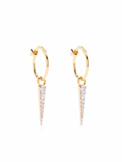 Missoma crystal pavé mini spike charm hoop earrings - Gold - zdjęcie produktu nr 1