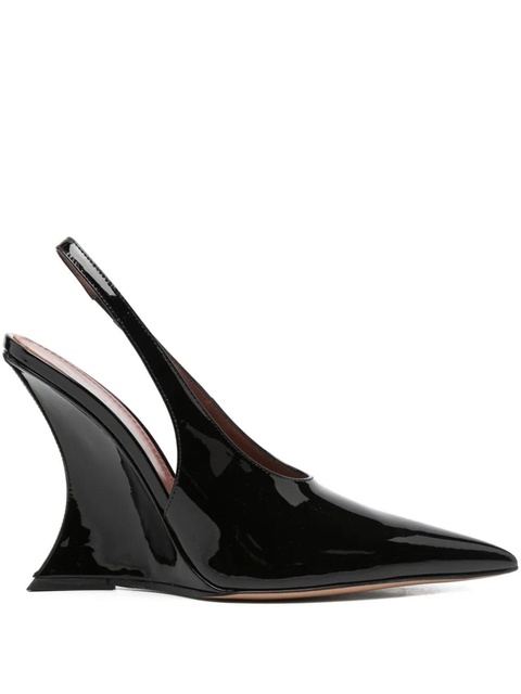 Paris Texas 105mm slingback wedge pumps - Black - zdjęcie produktu nr 1