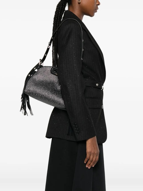 Maje studded fringed shoulder bag - Black - zdjęcie produktu nr 1