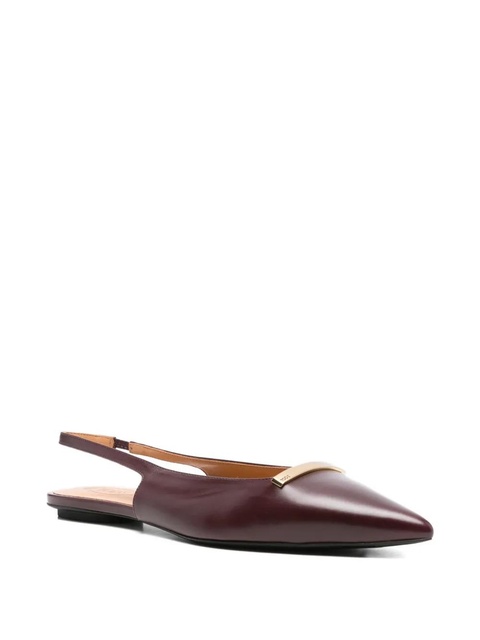 Tod's slingback pointed-toe flat pumps - Red - zdjęcie produktu nr 2