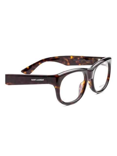 Saint Laurent Eyewear tortoiseshell-effect glasses - Brown - zdjęcie produktu nr 2