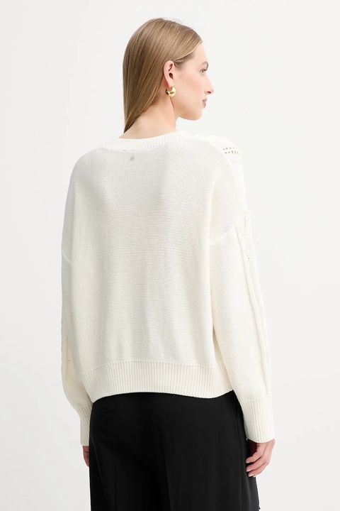 BOSS Orange sweter bawełniany damski kolor beżowy 50545875 - zdjęcie produktu nr 2