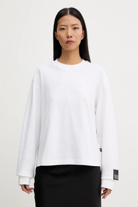 G-Star longsleeve bawełniany kolor biały D27977-C336 - zdjęcie produktu nr 1