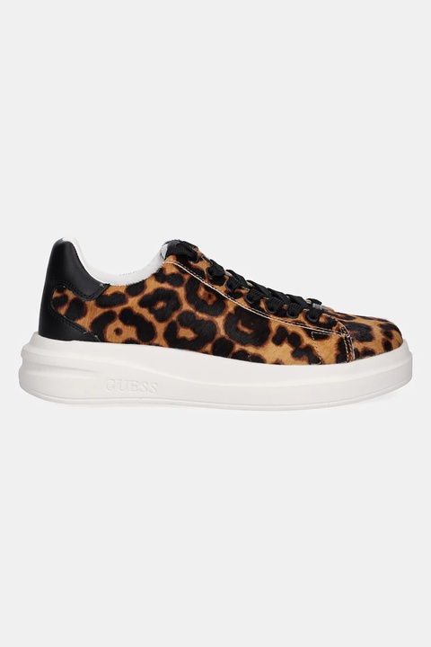 Guess sneakersy skórzane ELBINA8 damskie kolor brązowy FLTEL8 LEA12 - zdjęcie produktu nr 2