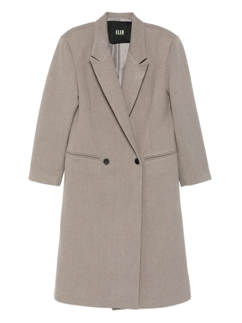 Eleh notched-lapel double-breasted coat - Grey - zdjęcie produktu nr 1