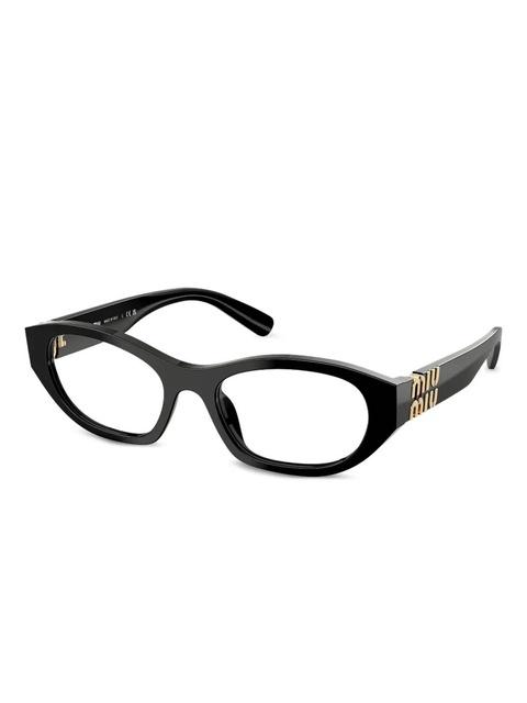 Miu Miu Eyewear logo-plaque glasses - Black - zdjęcie produktu nr 1