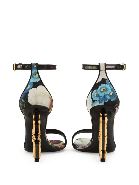 Dolce & Gabbana 105mm DG Baroque-heel sandals - Black - zdjęcie produktu nr 2