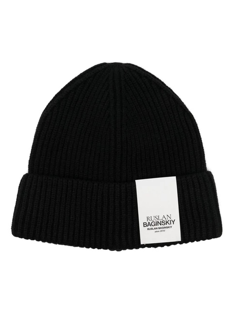 Ruslan Baginskiy ribbed-knit beanie - Black - zdjęcie produktu nr 1