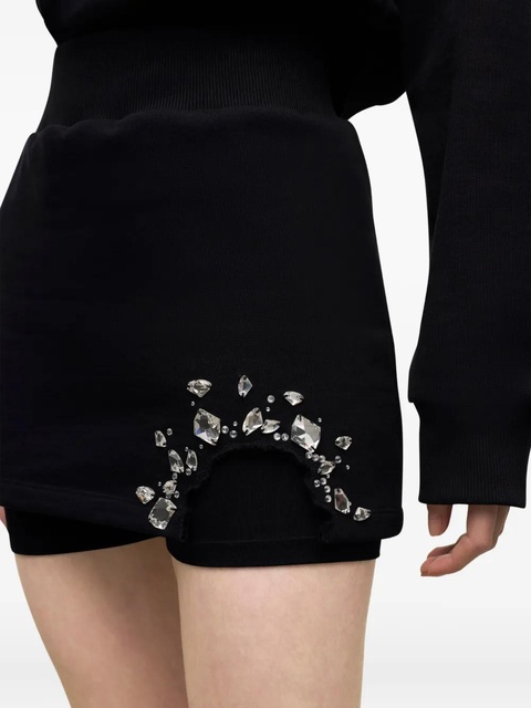 AREA crystal cut-out mini skort - Black - zdjęcie produktu nr 2