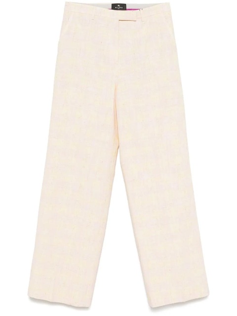 ETRO slub-texture trousers - Yellow - zdjęcie produktu nr 1