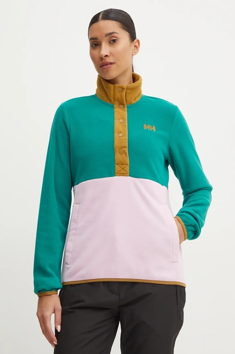 Helly Hansen bluza sportowa Daybreaker Snap kolor zielony wzorzysta 49535 - zdjęcie produktu nr 1