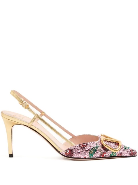 Valentino Garavani 80mm VLogo slingback pumps - Pink - zdjęcie produktu nr 2
