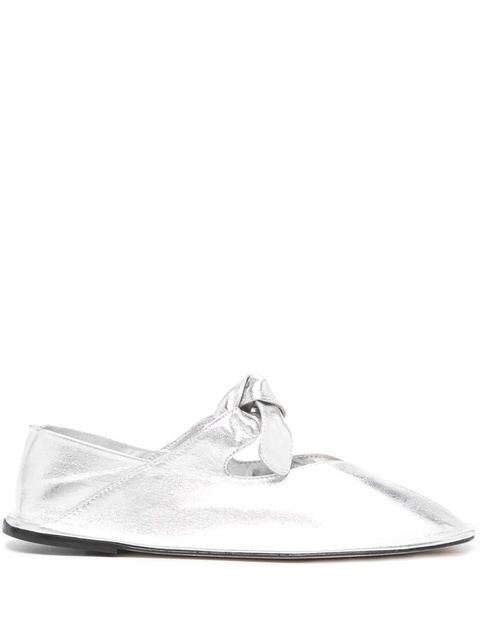 Hereu Llasada metallic ballerina shoes - Silver - zdjęcie produktu nr 1