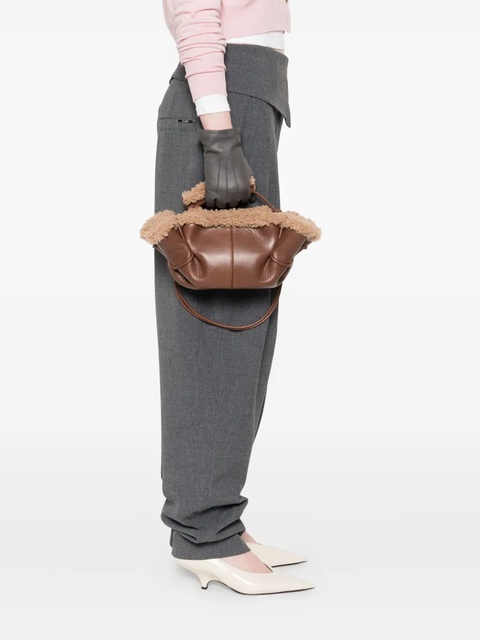 Hereu leather shearling tote bag - Brown - zdjęcie produktu nr 2