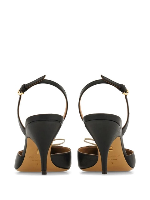 Ferragamo 70mm leather slingback pumps - Black - zdjęcie produktu nr 2