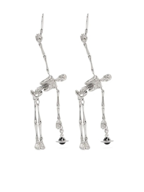 Vivienne Westwood skeleton-pendant earrings - Silver - zdjęcie produktu nr 1