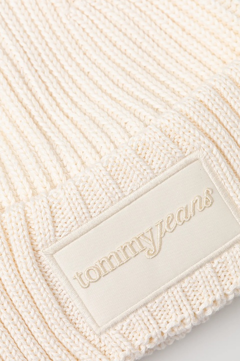 Tommy Jeans czapka bawełniana kolor beżowy AW0AW17909 - zdjęcie produktu nr 2