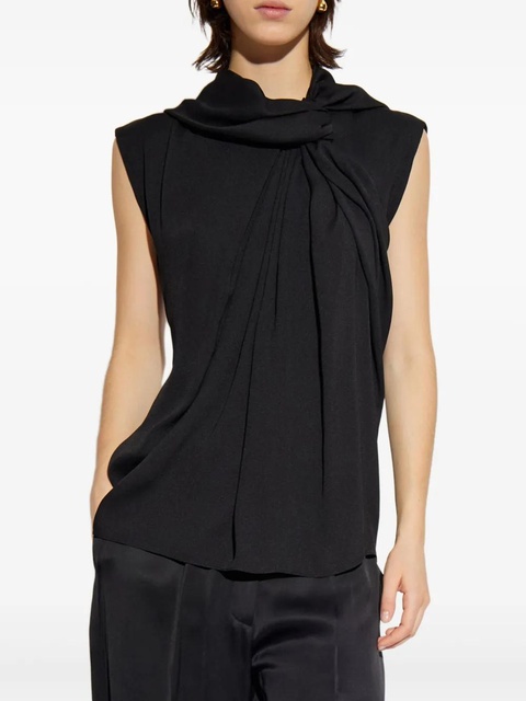 Lanvin draped-detail blouse - Black - zdjęcie produktu nr 2