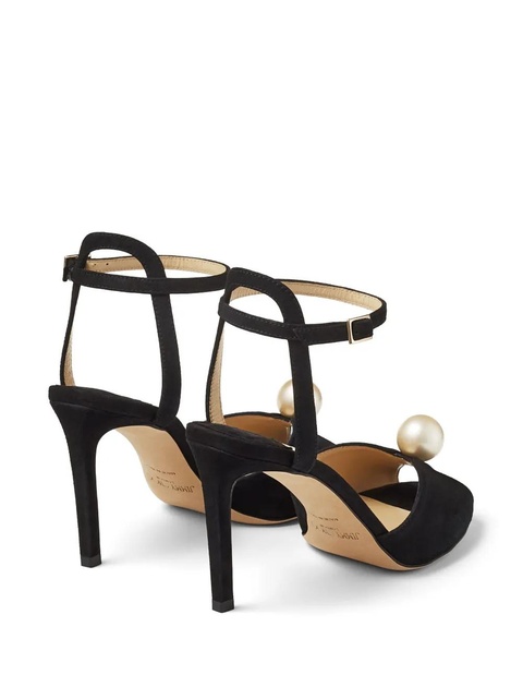 Jimmy Choo Sacora 85mm pearl-embellished sandals - Black - zdjęcie produktu nr 2